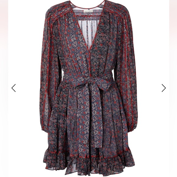 Ulla Johnson Dresses & Skirts - Ulla Johnson Eleni Floral Long Sleeve Dress with Belt Womens Size 6
